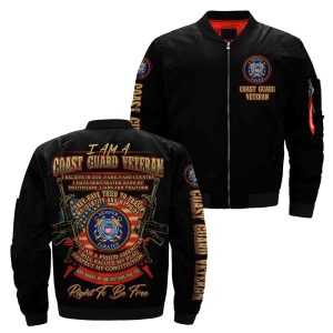 I Am A Coast Guard veteran… Over Print Jacket