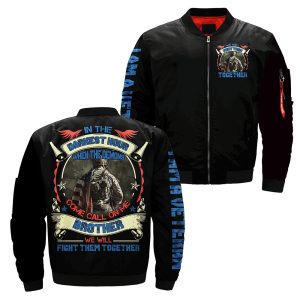 In The Darkest Hour When The Demons Come Call On Me Brother We Will Fight Them Together Over Print Jacket
