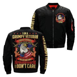 I Am A Grumpy Veteran I Served, I Sacrificed Over Print Jacket