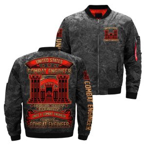 United states combat engineer honor duty country over print jacket