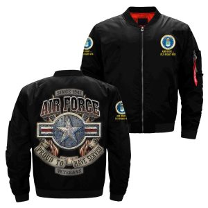 Since 1947 Air Force Proud To Have Served Veterans Over Print Jacket