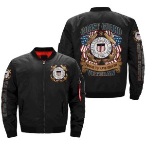 US Coast Guard Proud To Have Served Veteran OVER PRINT jacket