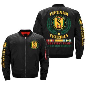 Vietnam Veteran, 1st Cavalry Division, The First Team Over Print Jacket