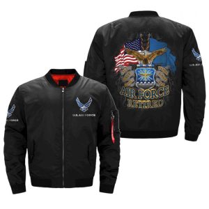 Us Air Force Retired Over Print Jacket