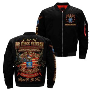 I Am An Air force Veteran… Over Print Jacket