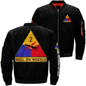 2nd Armored Division hell on wheels over print jacket
