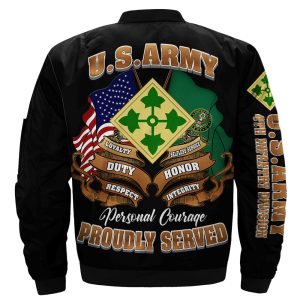 4th Infantry Division U.S. Army Over Print Jacket