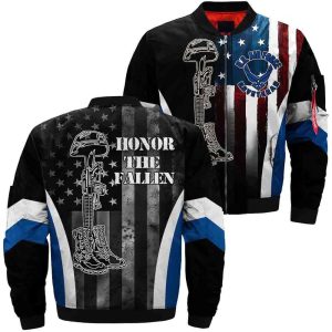 Air Force Veteran Honor The Fallen Over Print Jacket
