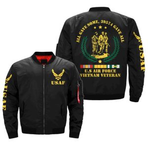 ALL GAVE SOME, 39574 GAVE ALL, AIR FORCE VIETNAM VETERAN OF AMERICA, OVER PRINT JACKET