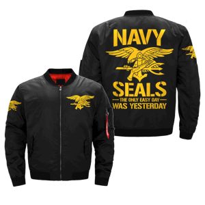 Navy Seals The Only Easy Day Was Yeterday Over Print Jacket