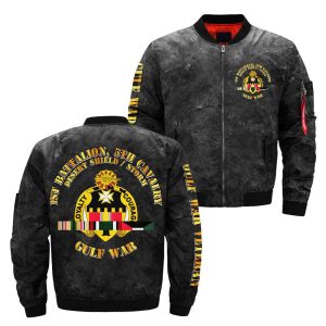 1st Battalion, 5th cavalry desert shield storm over print jacket