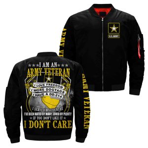 I Am An Army Veteran I Love Freedom I Wore Dogtags I Have A DD-214 JACKET