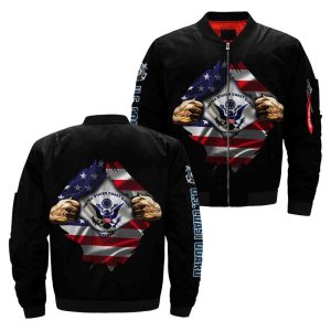 US Coast Guard Hero Of America Over Print Jacket
